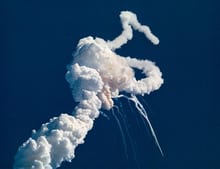 Challenger accident after launch