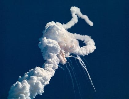 Challenger accident after launch
