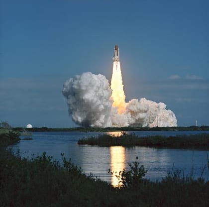 Launch of STS-58 Space Shuttle Columbia