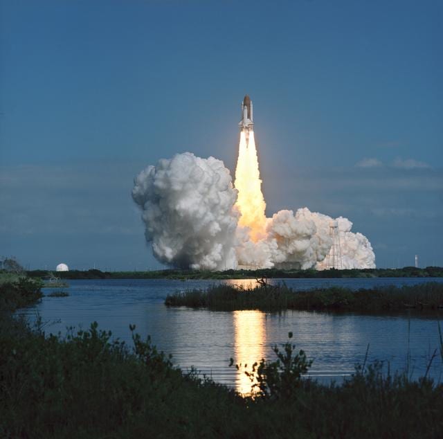 Launch of STS-58 Space Shuttle Columbia
