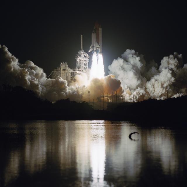 Launch of Space Shuttle Endeavour on mission STS-61