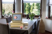 Amiga 1000, Commodore 1081 monitor, Amiga 1010 floppy drive, Amiga mouse. With Boing! dem…