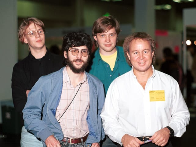 Fred Fish at an Amiga show in Cologne , (front row right). To Fred's right is Matt Dillon…